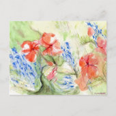 Carte Postale Fleurs Balsam et Lobelia (Devant)