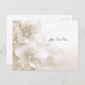 Carte postale Fleurs blanches ivoire (Devant / Derrière)