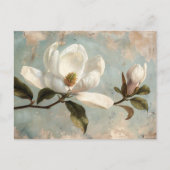 Carte Postale Fleurs blanches Magnolia Vintages (Devant)