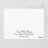 Carte Postale Fleurs blanches minuscules (Dos)