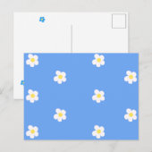 Carte Postale Fleurs blanches sur fond lilas (Devant / Derrière)