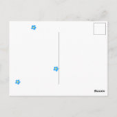 Carte Postale Fleurs blanches sur fond lilas (Dos)