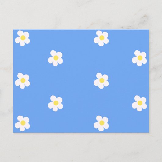 Carte Postale Fleurs blanches sur fond lilas (Devant)