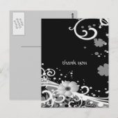 Carte Postale Fleurs blanches sur le noir (Devant / Derrière)