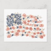 Carte Postale Fleurs Bleu Blanc Rouge (Devant)