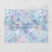 Carte Postale Fleurs Bleu Lavande Blanc Violet Côté Clair (Devant)