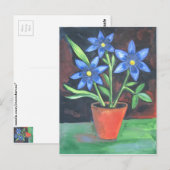 Carte postale Fleurs bleues (Devant / Derrière)
