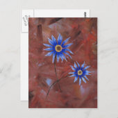 Carte Postale Fleurs bleues (Devant / Derrière)