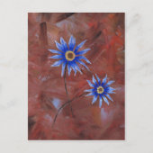 Carte Postale Fleurs bleues (Devant)
