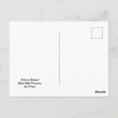 Carte Postale Fleurs Bleues, (Dos)