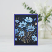 CARTE POSTALE FLEURS BLEUES #1 (Debout devant)