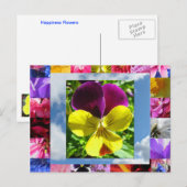 Carte postale Fleurs Bonheur (Devant / Derrière)