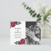 Carte Postale Fleurs bordeaux aquarelles. Maroon Enregistrer la  (Debout devant)