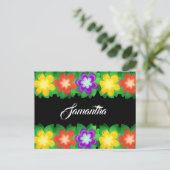 Carte Postale Fleurs botaniques tropicales (Debout devant)