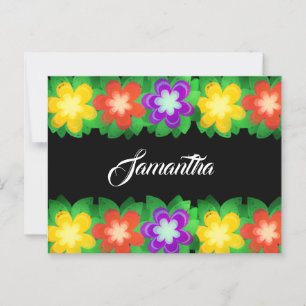 Carte Postale Fleurs botaniques tropicales