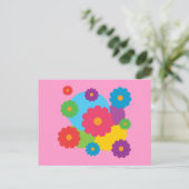 Carte Postale Fleurs colorées (Debout devant)