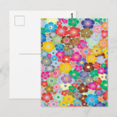 Carte Postale Fleurs colorées (Devant / Derrière)