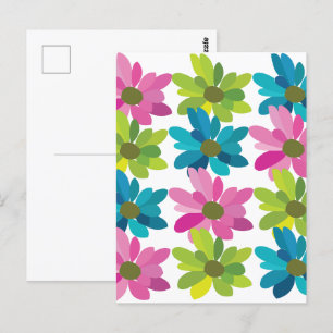 Carte Postale Fleurs Colorées Fleurs Sauvages