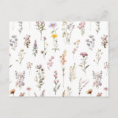 Carte Postale Fleurs Colorées, Fleurs Sauvages, Fleurs de Jardin (Devant)