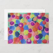 Carte Postale Fleurs couleur bonbon (Devant / Derrière)