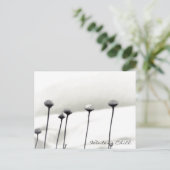 Carte Postale Fleurs couvertes de neige (Debout devant)