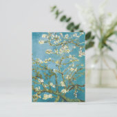 Carte Postale Fleurs d'amandier de Van Gogh - Art Bleu Classique (Debout devant)