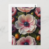 Carte Postale Fleurs d'anémones (Devant / Derrière)