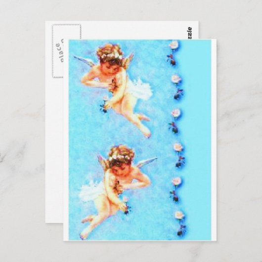 Carte Postale fleurs d'anges (Devant / Derrière)