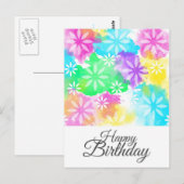 Carte Postale Fleurs d'anniversaire (Devant / Derrière)
