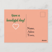 Carte Postale Fleurs d'anniversaire. anime (Dos)