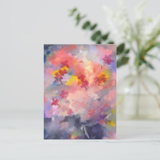 Carte Postale Fleurs d'anniversaire pour vous (Debout devant)