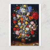 Carte Postale Fleurs dans le bateau en bois, Jan Brueghel l'Anci (Devant)