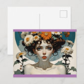 Carte Postale fleurs dans mon esprit (Devant / Derrière)