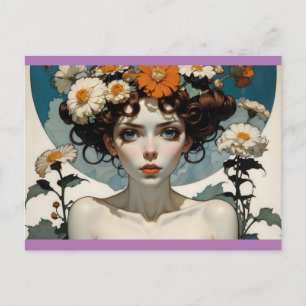 Carte Postale fleurs dans mon esprit