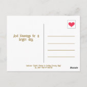 Carte Postale Fleurs Dans Sac D'Épicerie Souriante Penser À Vous (Dos)