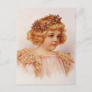 Carte Postale Fleurs dans ses cheveux