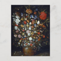 Fleurs dans un bateau en bois Jan Brueghel l'aîné