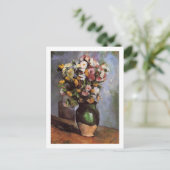 Carte Postale Fleurs dans un pot d'olive Paul Cezanne (Debout devant)