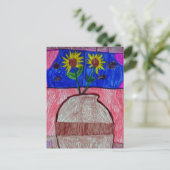Carte Postale Fleurs dans un Vase (Debout devant)