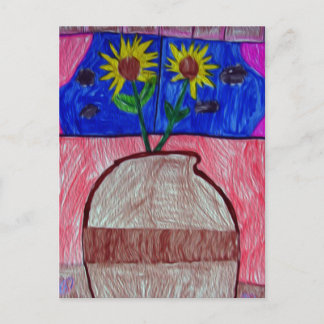 Carte Postale Fleurs dans un Vase