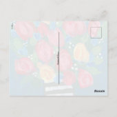 Carte Postale Fleurs dans un Vase blanc et noir (Dos)