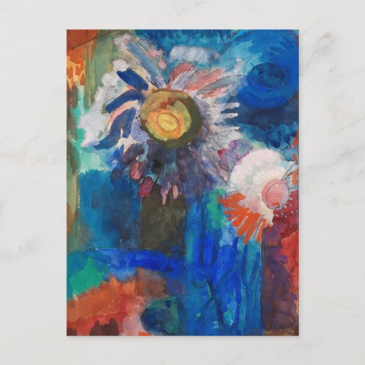 Carte Postale Fleurs dans un vase bleu | Fritz Schaefler (Devant)