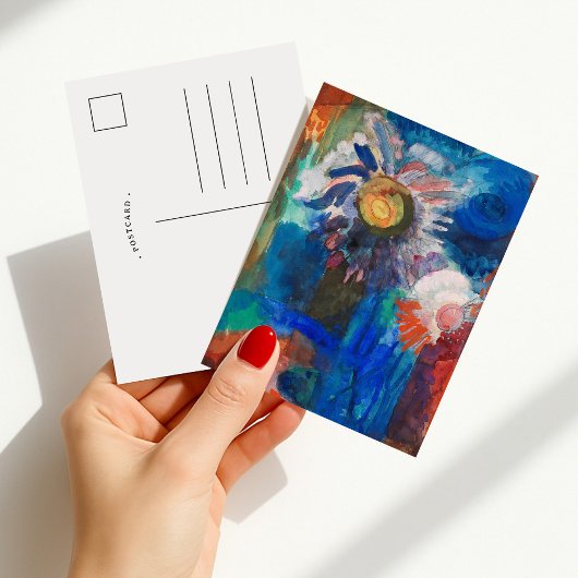 Carte Postale Fleurs dans un vase bleu | Fritz Schaefler