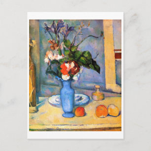 Carte Postale Fleurs dans un vase bleu, Paul Cézanne