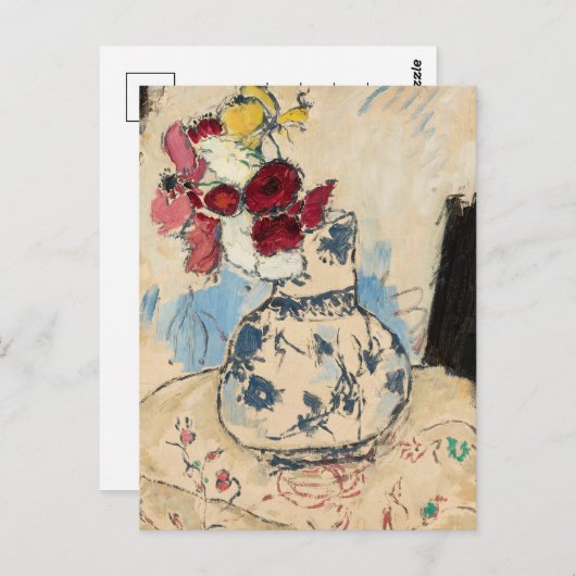 Carte Postale Fleurs dans un vase de fleurs | Tadeusz Makowski (Devant / Derrière)