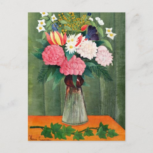 Carte Postale Fleurs dans un Vase Henri Rousseau (Devant)