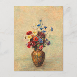 Carte Postale Fleurs dans un vase par Odilon Redon