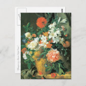 Carte Postale Fleurs dans un vase Terra Cotta (Devant / Derrière)