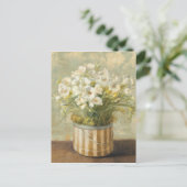 Carte Postale Fleurs dans une boîte de Casquette (Debout devant)