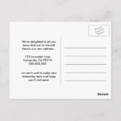 Carte Postale Fleurs d'aquarelle bleue et papillons | Changement (Dos)